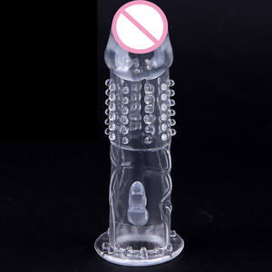 Transparente Penis-Hülle Verlängerung für Neuartige Sexuelle Verzögerung Stimulierende Genoppte Kondome - Product Image 2