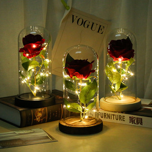 <span class=keywords><strong>Rose</strong></span> enchantée en verre avec lumière LED, <span class=keywords><strong>La</strong></span> <span class=keywords><strong>Belle</strong></span> <span class=keywords><strong>et</strong></span> <span class=keywords><strong>la</strong></span> Bête, pour un cadeau de <span class=keywords><strong>la</strong></span> Saint-Valentin - Product Image 2