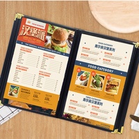Prix d'usine – Porte-menu transparent en PVC A4 avec coins argentés pour recettes, liste de boissons à la carte, pour restaurants et cafés