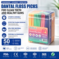 Tusuk Gigi Plastik Hilo Berwarna Rasa Mint Khusus untuk Perawatan Gigi, Dikemas dalam Kotak, Grosir