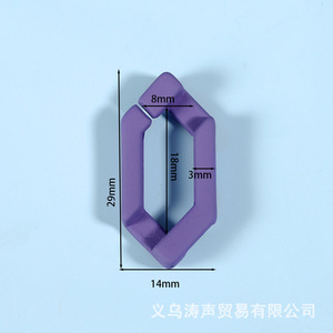 Acrylic Hexagon Chain Hair <b>Clips</b> Multifunctional Plastic Resin Casual Accessory Yiwu Spring 2023 - Product Image 2