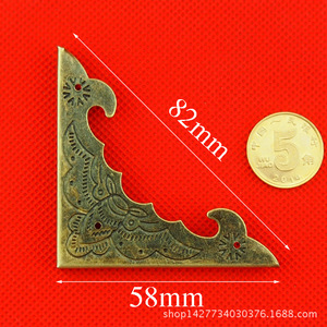 B2692 Protector de Esquina 58x5.3mm, Chapado en Hierro, Estilo Antiguo, Forma de Murciélago, para Caja de Embalaje, Soporte Decorativo de Esquina, Nuevo Estilo Chino - Product Image 2