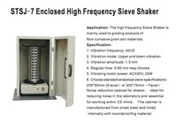 Yueke STSJ-7 Tamis vibrant rotatif mécanique fermé haute fréquence (42Hz) 221 oscillations/min 1,5 mm d'amplitude 25 mm