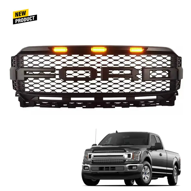 2021 2022 High quality wholesale products car body parts accessories front grille with led lamp for Ford F150