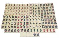 Mahjong américain de style occidental en mélamine, tuiles de 30 mm, règle en U incluse, 166 pièces, jeu de société en anglais