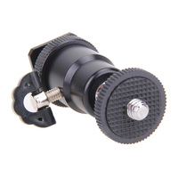 Support de trépied à rotule en métal pour chaussure froide UNC 1/4 pouces vis petit cardan pour accessoires de caméra trépied avec serrure