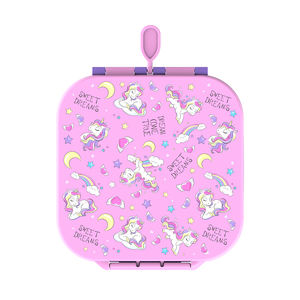 Boîte à lunch bento portable en silicone personnalisée à 3 compartiments pour enfants, boîte à lunch isotherme en acier inoxydable 304 avec étiquette suspendue - Product Image 5