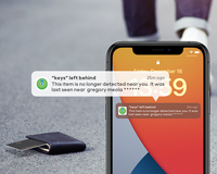 Traceur intelligent certifié MFi pour portefeuille et cartes avec télécommande NFC, garantie 1 an, compatible Localiser mon appareil