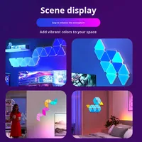 Dailu Atmosphère Intelligent Intelligent DIY Triangulaire Nid D'abeille Quantique Chevet Mur Musique Sync Triangle Panneau Lumineux pour Salle De Jeu