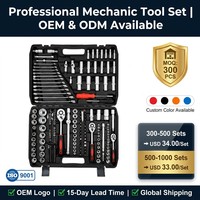 Ensemble d'outils de réparation automobile de 216 pièces, jeu de clés à douilles 1/2" 1/4" 3/8" en acier au carbone