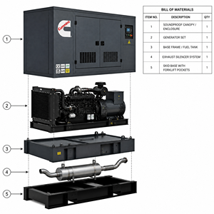 Generadores Eléctricos Diésel de 50Hz, 40kw, 50kva, 50kw, 60kva, 60kw, 75kva, Silenciosos, con Certificaciones PEA, EAC, CE, UKCA, SONCAP, RoHS, Cummins, Weichai, Yuchai - Product Image 6