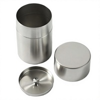 Accessoires de cuisine, boîte à thé à double couvercle, récipient pour aliments secs, épices, biscuits, sandwichs, chewing-gum, 300 ml, acier inoxydable brillant
