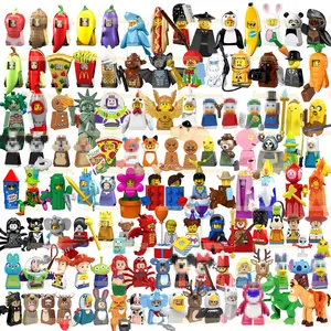 POGO Block kartun pompa koleksi seri mainan cerita Woody A Goofy film kue jahe manusia blok bangunan figur mainan plastik