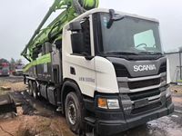 Camión Bomba de Concreto Usado Zoomlion 2020 ZLJ5350THBSE, Motor Diésel, 52m de Altura de Trabajo, 18M/H, 302KW de Potencia, Chasis de Marca Líder