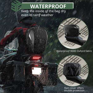 Muestra Gratuita: Bolsa Impermeable de Cuero para Casco de Moto con LED, Pantalla Digital y Ojos, 45L, para Reequipamiento/Actualización - Product Image 4