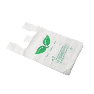 Petits sacs en plastique de sac de T-shirt fait sur commande biodégradable bon marché de vente directe d'usine - Product Image 4