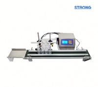 Machine de remplissage automatique de liquides en bouteilles en acier inoxydable, 4 têtes, avec convoyeur, pour jus de fruits, boissons et eau