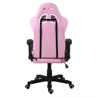 Rose Moderne 360 °   Rotatif et à 180° °   Chaise de jeu inclinable super confortable en cuir synthétique - pour salles informatiques