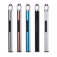 Briquet électrique à arc coupe-vent sans flamme Usb rechargeable double interrupteur de sécurité Briquet électrique à bougie Plasma