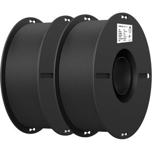 Filament PLA pour imprimante 3D Creality, lot de 2 kg, 1,75 mm, anti-emmêlement, forte adhérence, noir + noir - Product Image 1