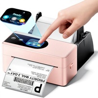 Impresora de Etiquetas de Envío Phomemo 4x6 con Pantalla Táctil, Impresora Térmica Bluetooth, Detección Automática de Etiquetas, Alta Velocidad de 150 mm/s, ROSA