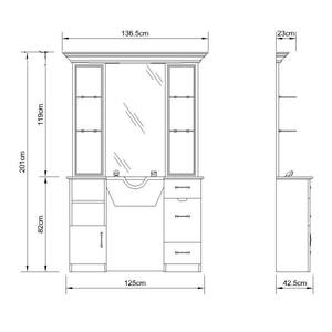 Barbershop फर्नीचर गर्म बिक्री हेयर सैलून उपयोग संकुल विंटेज नाई स्टेशन दर्पण स्टेशन के साथ कटोरा - Product Image 2