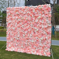 Pivoine Rose rouge, panneau décoratif de mariage en soie, toile de fond, mur de fleurs artificielles