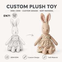 Peluche personnalisée OEM en tissu de lin nordique, jouet en peluche chat avec bandana, animal en peluche pour enfants, cadeau, jouets en peluche brodés CE