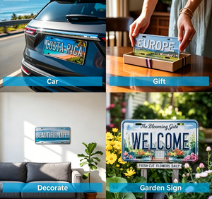 Placa de Matrícula Personalizada con Temática de Ciudades de EE. UU., Placa Decorativa de Aluminio Premium para Recuerdo de Viaje/Regalo Promocional, Pedidos al por Mayor - Product Image 5