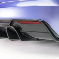 Diffuseur de pare-chocs arrière en fibre de carbone sèche avec procédé d'autoclave pour Tesla Model S Plaid V Style Tuning 2021+ Qualité supérieure