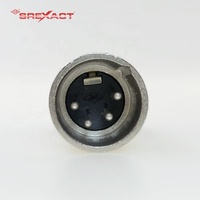 Konektor Mikrofon XLR 4 Pin SREXACT SVP555V-4P, Lapisan Perak, Kuningan, Paduan Seng, Lapisan Nikel, Kemasan Polybag Audio Video