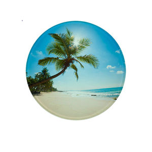BL-17B 100*100 MM Forme Ronde Blanc Sublimation Verre Coaster <span class=keywords><strong>BRICOLAGE</strong></span> Cadre Photo - Product Image 3