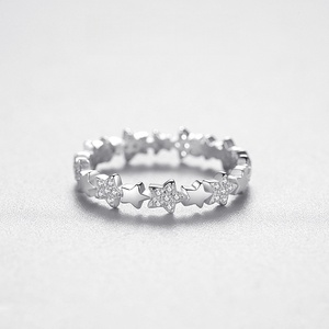Bijoux Ada, bijoux en argent, style européen et américain, élégant et tendance, bague en argent 925 en forme d'étoile pour le doigt index, pour femmes - Product Image 2