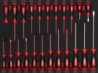 Servante d'Atelier 7 Tiroirs 5 Niveaux 208 Pièces, Ensemble d'Outils Manuels, Chariot de Rangement en Acier pour Garage et Atelier, Boîte à Outils