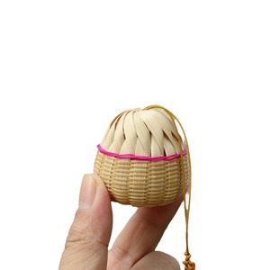Bamboo Weaving Craft Ball Natural Handmade Souvenir Keychain Gift Folk Art Decor - Product Image 5
