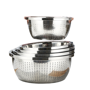 Panier de Lavage et d'Égouttage Polyvalent en Acier Inoxydable 304 Épaissi, pour Fruits, Légumes et Riz - Product Image 2