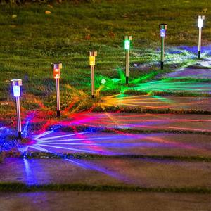 Iluminación LED DE PAISAJE DE ACERO INOXIDABLE IP65 Luces de jardín solares para exteriores Luz solar blanca cálida para camino Producto caliente - Product Image 4