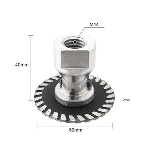 ใบเลื่อยตัดเพชรขนาดเล็กพร้อมหน้าแปลน M14 แบบถอดได้ สำหรับงาน DIY หินอ่อน หินแกรนิต พอร์ซเลน - Product Image 5