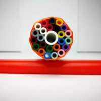 Paquete de Microductos de Fibra Óptica HDPE de 14/12 mm, 7 Vías, Forma Cuadrada de 2,5 mm, Protección de Seguridad Naranja/Azul, Cables de Comunicación Personalizados