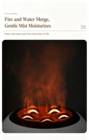 Humidificateur à flamme de 350 ml, diffuseur d'aromathérapie avec lumière LED, télécommande, minuterie, silencieux pour chambre à coucher, salon