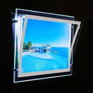 Replaceable Advertising Screen <b>Window</b> Display Backlit Acrylic LED Panel <b>Light</b> Box Advertising Hanging <b>Light</b> Box Display - Product Image 4