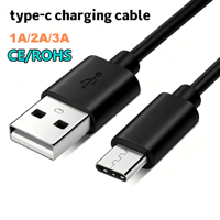 Câble USB Type-C 3A 60W pour charge rapide et transfert de données, 1m, gaine en PVC avec blindage tressé pour iPhone, Android, ordinateur, écouteurs