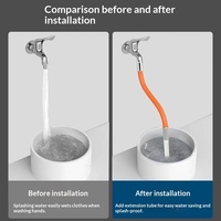 Accessoire d'extension de robinet domestique au design moderne, résistant aux hautes températures, idéal pour salle de bain et douche