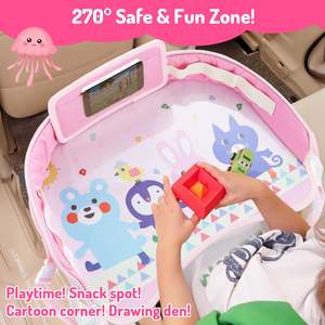 Free sample Kids Travel Tray with Dry Erase Board Carseat <b>Table</b> Trays for <b>Toddler</b> No-Drop Kids Travel Play Tray <b>Toddler</b> - Product Image 3