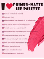 Palette de rouge à lèvres teinté longue durée personnalisée, vente en gros, 12 couleurs, marque privée, rouge à lèvres mat