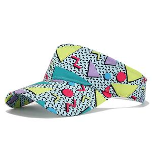 Casquette à visière à imprimé géométrique, respirante, pliable, protection solaire d'été, chapeau de sport de plein air pour hommes et femmes adultes - Product Image 4