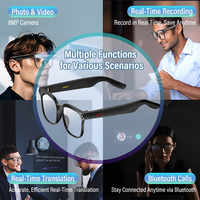 Lunettes Intelligentes IA avec Caméra 5.4, Lunettes de Soleil 8MP HD, Assistant Vocal, Traduction en Temps Réel, Contrôle Tactile, Monture TR90 M02S