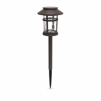 Lampes solaires d'extérieur étanches 3000K LED Chaud Bronze Pagode Cage pour Jardin, Aménagement Paysager, Pelouse, Allée