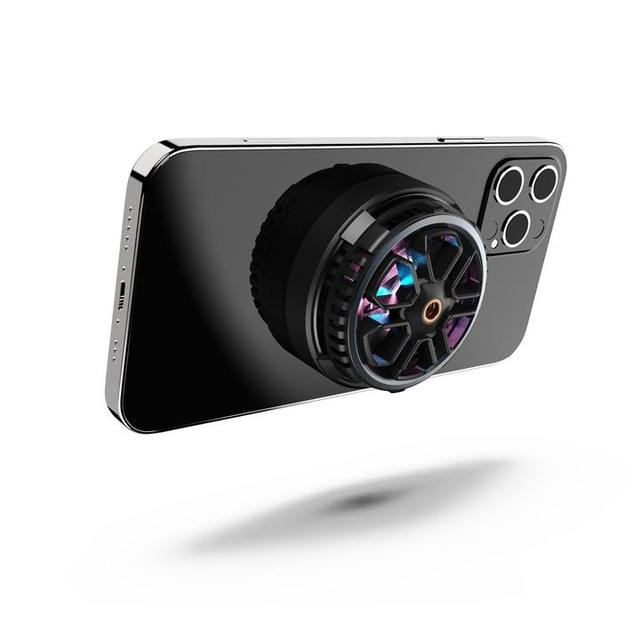 New Portable Wireless Charging Magnetic Mobile Phone Radiator Cell Phone Fast Cooling Fan Phone Cooler for Gaming Watch Videos
