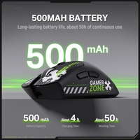 Souris sans fil ONIKUMA DM01 légère, ergonomique, à faible latence, haute résolution, avec autocollants personnalisés DIY